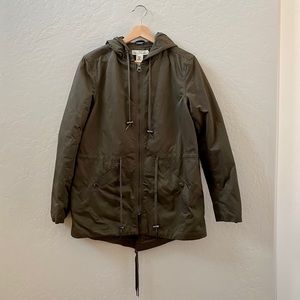 army green rain jacket from h&m